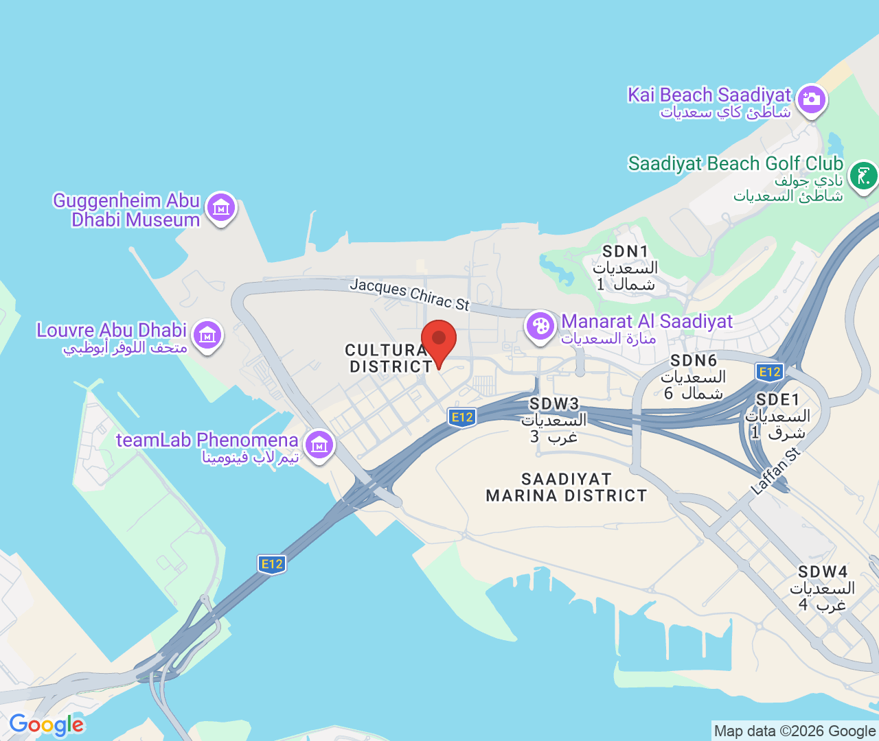 Sei Saadiyat map
