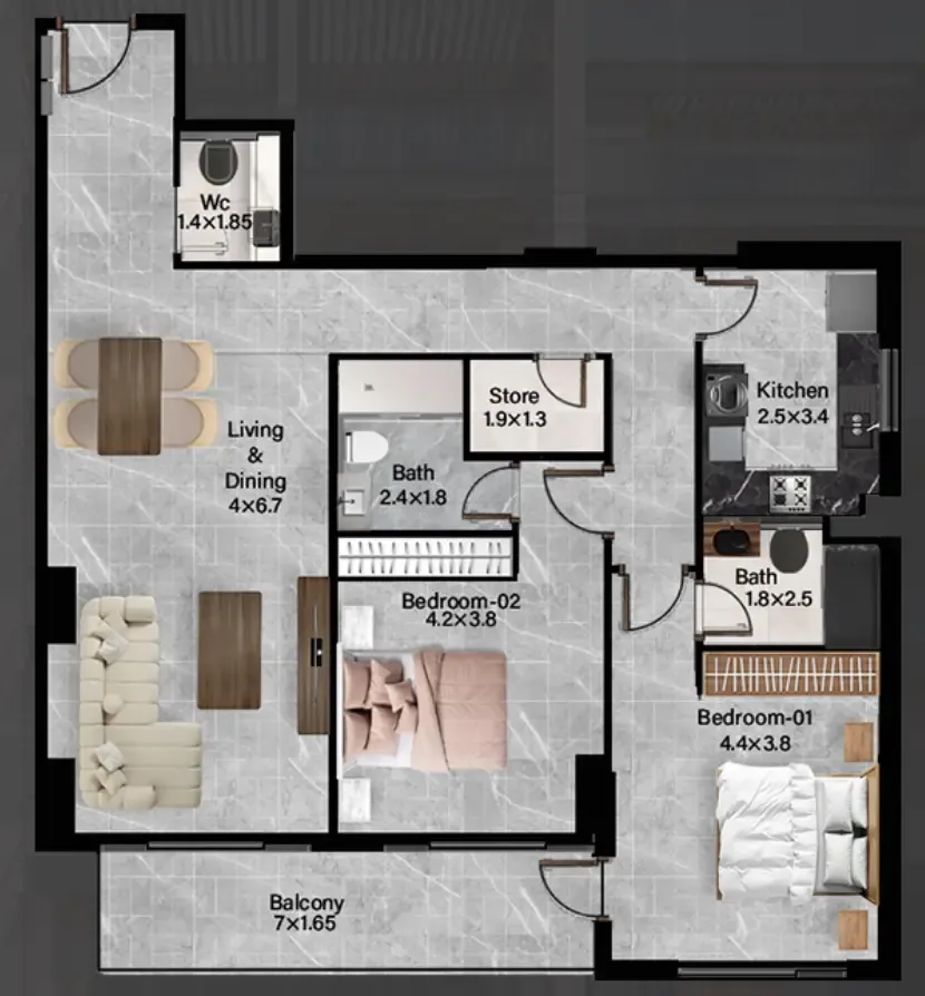 Typical unit