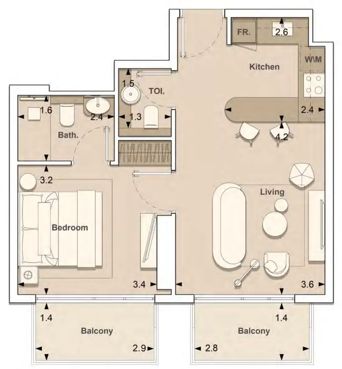 Typical unit