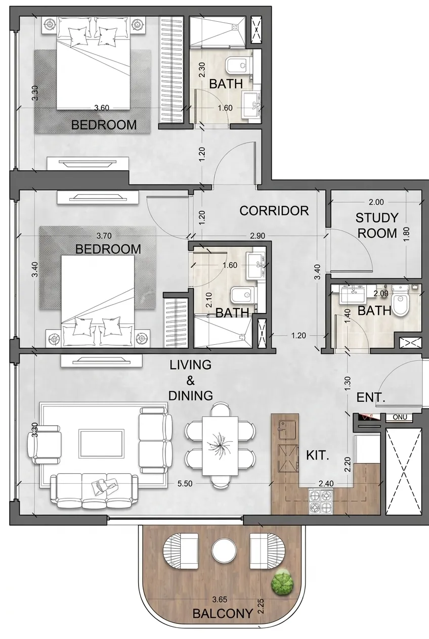 Typical unit